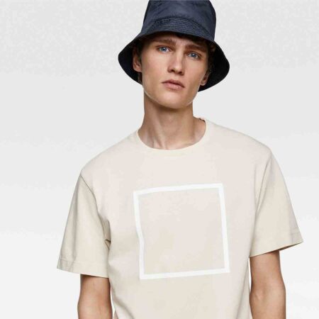 Minimal Square Print Shirt